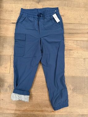 New With Tags Gap Kids Navy Lined Drawstring Cargo Joggers
